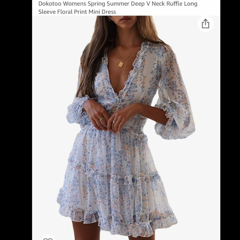 NWT Long Sleeve Ruffle Mini Dress💕
